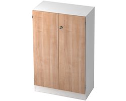 Wandkast - Wit/Walnoot - 80 x 42 x 127 cm - Signa K 6550 SG