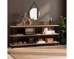 Wandkast Zen Zwart Atlantisch Dennenhout Melamine 180x74,9x35 cm