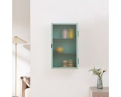 Wandkast Zundert 60x35x15 cm mintgroen [en.casa]