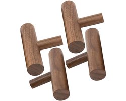 Wandkledingrek - Massief Hout Rustiek - Geen Boorgaten - Decoratief voor Woonkamer Entree Thuis - 4 Stucks