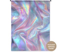 Wandkleed 150x200 cm - Wanddoek Golvend - Pasteltinten - Glanzend - Stof - Wandtapijt - Wandkleden
