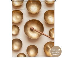 Wandkleed 150x200 cm - Wanddoek Symmetrisch - Goud - Brons - Balans - Wandtapijt - Wandkleden