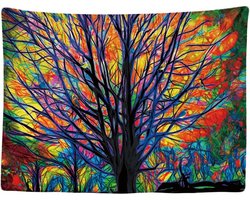 Wandkleed binnen - Wandtapijt - Abstract - Natuur - Boom - Muurkleed - Wanddoek Stof - 200 x 150 cm - Wanddecoratie - Wandhanger - Muurhanger - Fotobehang - Poster - Ulticool - Decoratie - Woonkamer - Slaapkamer
