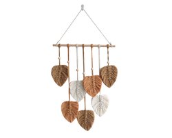 Wandkleed - Bohemian Wandtapijt - Leaf Wandkleed - Stoffen wanddecoratie - Slaapkamer wandtapijt - Wanddecoratie - Geweven katoenen touw - 80*40cm - Khaki - 1stuk