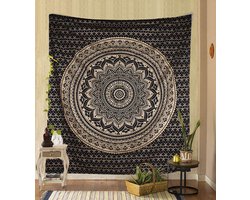 Wandkleed- Groot wandtapijt - Poster-Wandtapijt- Tapijt muur hangende -Mandala gooien hippie Ombre Boheemse gouden sprei
