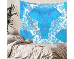 Wandkleed Mandala Olifant - Woonkamer Sjaal - Wanddecoratie - Polyester Materiaal - 200x150cm - Stijl F