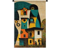 Wandkleed - Wanddoek - Abstract - Design - Huis - Vintage - Kunst - 120x180 cm - Wandtapijt