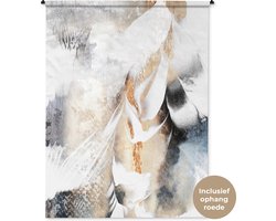 Wandkleed - Wanddoek - Abstract - Gold - Design - Luxe - 150x200 cm - Wandtapijt