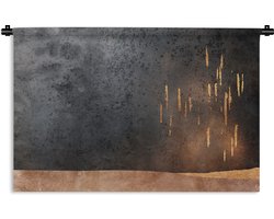 Wandkleed - Wanddoek - Abstract - Goud - Design - 150x100 cm - Wandtapijt