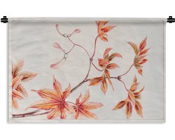Wandkleed - Wanddoek - Bladeren - Boom - Esdoorn - Vintage - Japans - 150x100 cm - Wandtapijt