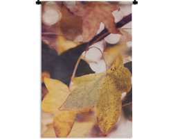 Wandkleed - Wanddoek - Bladeren - Esdoorn - Herfst - Seizoenen - 90x135 cm - Wandtapijt