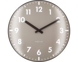 Wandklok 35cm Koepelglazen Lens - Stil - Lavendel - Glas - NeXtime 'Duomo'