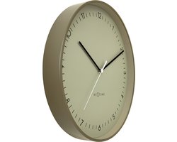 Wandklok 40cm - Stil - Khaki - Metaal - NeXtime 'Berlin L'