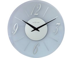 Wandklok 43cm-Stil-Glas-Matte/spiegel-NeXtime Dali Round