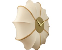 Wandklok 50cm-Stil-Champagne-Stof/Metaal-NeXtime 'Ultimo'