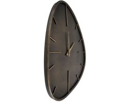 Wandklok Asymmetrisch Brons - Klok Organisch - Wandklokken - Klokken - Metaal - 46 x 71 x 3.5 cm