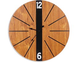 Wandklok Bruin 60 cm - Uurwerk - Keukenklok - Wand - Muur - Klok