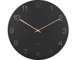 Wandklok Charm - Gegraveerde cijfers - Zwart - Ø40cm