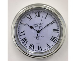 Wandklok CHROOM Industrieel Design