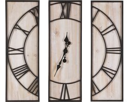 Wandklok COATLAN 75 cm Hout Bruin/zwart