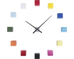 Wandklok DIY Cubic - Multicolor - Ø24,5cm