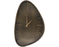 Wandklok Elio organisch brons