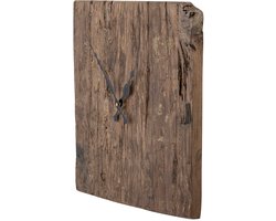 Wandklok hergebruikt hout bruin Sarai 30cm