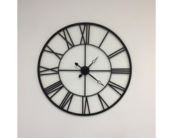 Wandklok Industrial Design Vintage RETRO BLACK 100