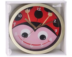 Wandklok kinderkamer kikker - educatief speelgoed 20cm multicolor.