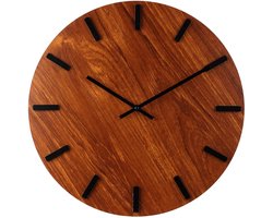 Wandklok MDF met hout kleur Ø40cm