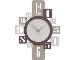 Wandklok - Met Linnen Look Wijzerplaat - Voor Woonkamer & Kantoor - Onyx Zwart 35 cm