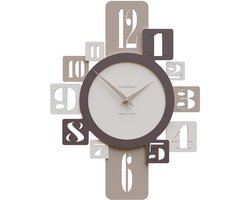 Wandklok - Met Linnen Look Wijzerplaat - Voor Woonkamer & Kantoor - Onyx Zwart 35 cm