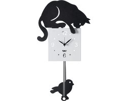 Wandklok met slinger Kat -- modern design