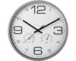 Wandklok met weerstation – Wit