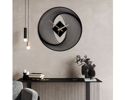 Wandklok Metaal-Wandklok Modern-Wandklok Minimalistisch-Stil uurwerk-Staal-gepoedercoat
