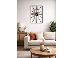 Wandklok Metaal-Wandklok Staal-Wanklok Modern-Wandklok Industrieel-Stil Uurwerk-Gepoedercoat