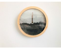 Wandklok - mist - Klok - ronde klok