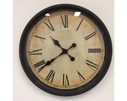 Wandklok ORLEANS retro bruin design