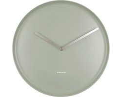 Wandklok Plate - Porselein Grijs/Groen - Ø35cm