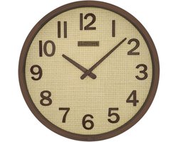 Wandklok Rotan - Boho Klok - Stijlvolle Woonkamer - Stil Uurwerk - 30 cm Diameter - Natuurlijk Bruin