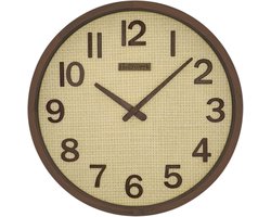 Wandklok Rotan - Boho Klok - Stijlvolle Woonkamer - Stil Uurwerk - 30 cm Diameter - Natuurlijk Bruin
