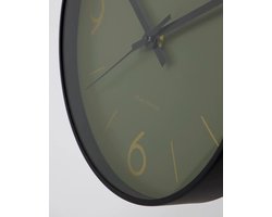 Wandklok Time donkergroen 25cm