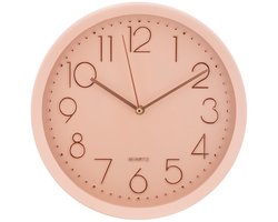 Wandklok Viva 30cm roze