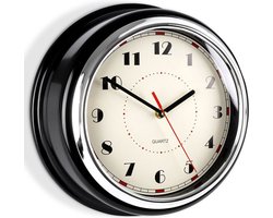Wandklok Zwart 30 cm - Uurwerk - Keukenklok - Wand - Muur - Klok