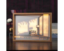 Wandkunst Lamp – 22 x 16,8 x 4,5 cm – USB - Unieke LED Decoratie met Lichtmodi: Minimalist, Dawn, Afternoon Glow & Golden Hour