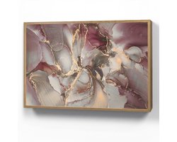 Wandlamp 100x70 cm - Oplaadbaar - Goud - Marmer - Paars - Wandlampen binnen woonkamer - Slaapkamer lamp - Decoratieve nachtlamp - Vloerlamp draadloos