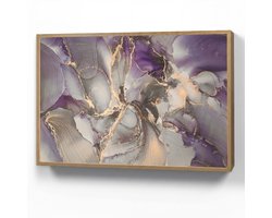 Wandlamp 100x70 cm - Oplaadbaar - Goud - Paars - Marmer - Wandlampen binnen woonkamer - Slaapkamer lamp - Decoratieve nachtlamp - Vloerlamp draadloos