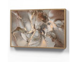 Wandlamp 100x70 cm - Oplaadbaar - Grijs - Goud - Marmer - Marmerlook - Wandlampen binnen woonkamer - Slaapkamer lamp - Decoratieve nachtlamp - Vloerlamp draadloos