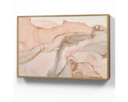 Wandlamp 100x70 cm - Oplaadbaar - Marmer - Roze - Rosé - Wandlampen binnen woonkamer - Slaapkamer lamp - Decoratieve nachtlamp - Vloerlamp draadloos