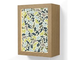 Wandlamp 15x20 cm - Oplaadbaar - Camouflage - Groen - Blauw - Jongens - Kinderen - Wandlampen binnen woonkamer - Slaapkamer lamp met kabel - Decoratieve nachtlamp - Vloerlamp snoer